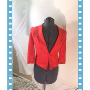 WHBM  Orange  Cotton/Linen Blend  Blazer